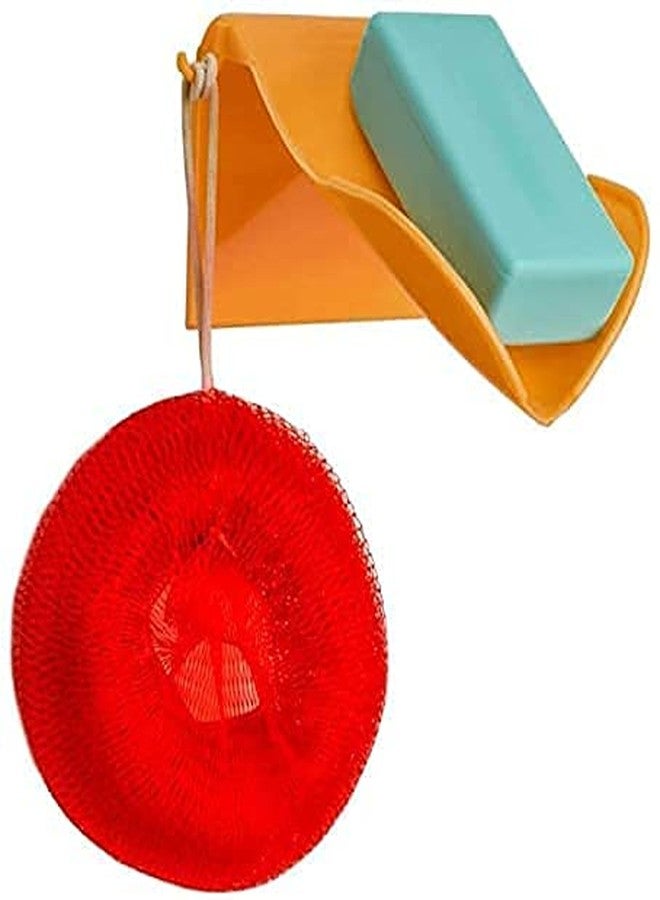 Dhanuom Soap Holder for Bathroom Kitchen Sink Self Adhesive Soap Stand for Bathroom with Removable Drain Tray,Non-Drill Fish Shape Cute Wall Mount Soap Holder(4 Pcs Multicolor) - Image 2